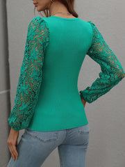 TAYLA KNIT TOP - GREEN