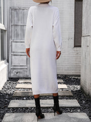 Massey Knit Midi Sweater Dress - White