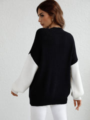 ESTATIA KNIT SWEATER - BLACK