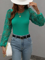 TAYLA KNIT TOP - GREEN
