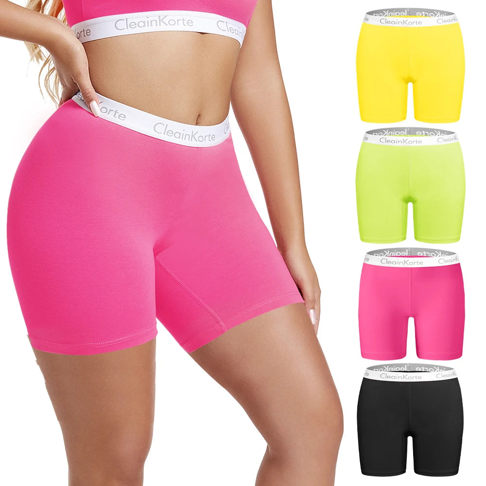 4PCS Set Soft Cotton Underpant Elastic Panties Underwear Protective Shorts Under The Skirt