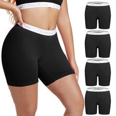 4PCS Set Soft Cotton Underpant Elastic Panties Underwear Protective Shorts Under The Skirt