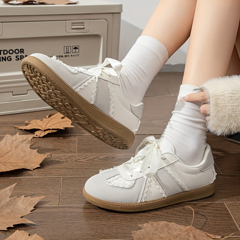 Tuopin Beige Skateboard Shoes