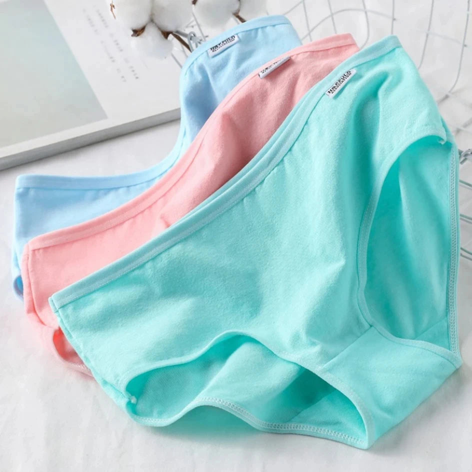 7Pcs Set Candy Color Underwear Comfortable High-quality Cotton Panties