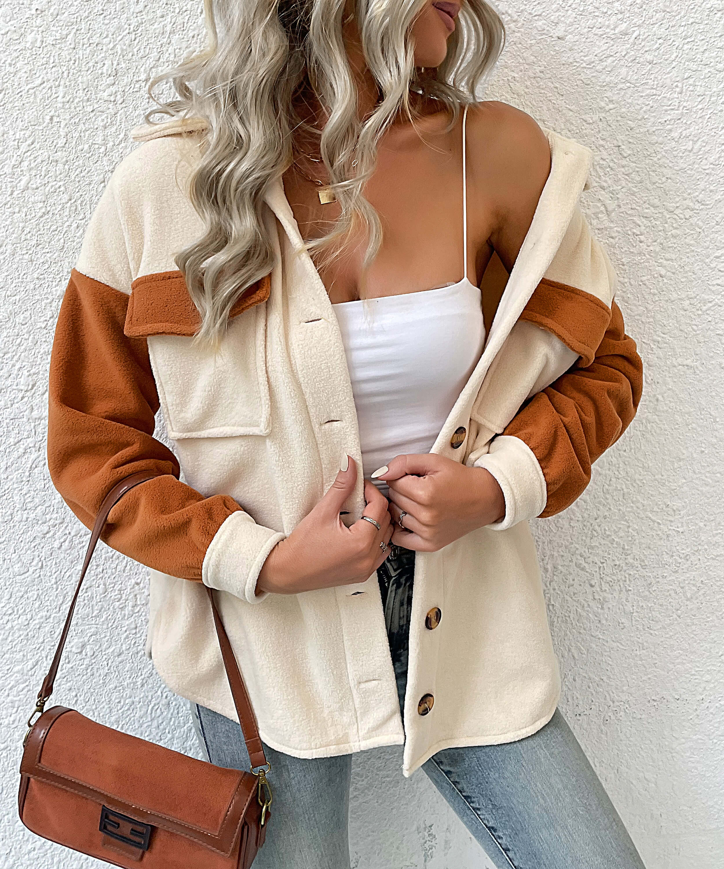 Down To Cuddle Cozy Shacket - Cream