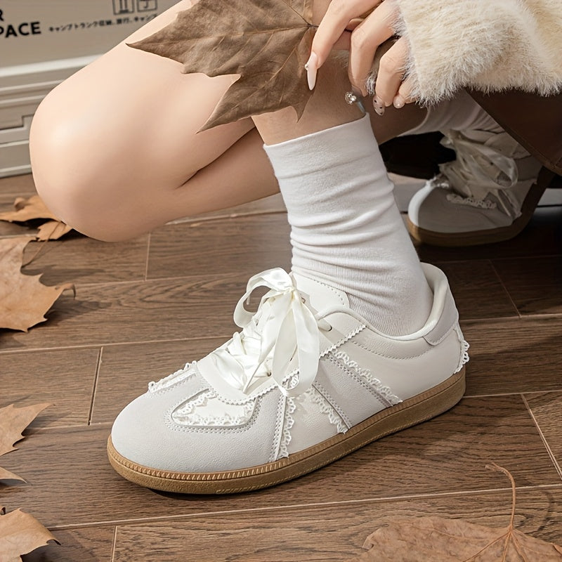 Tuopin Beige Skateboard Shoes