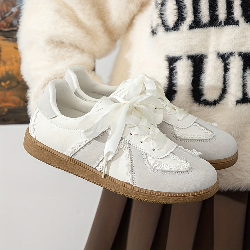 Tuopin Beige Skateboard Shoes