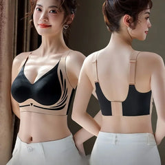 Anti-sagging Lift-Up Non-wire Brassiere Adjust Straps Padded Push Up Bras 3Pcs Set