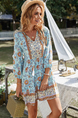 RINA BOHO DRESS - BABY BLUE