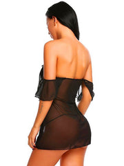 Babydolls Lingerie Floral Print Backless Lace Sexy