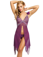Babydolls Lingerie Lace Floral Print Backless Lace Sexy