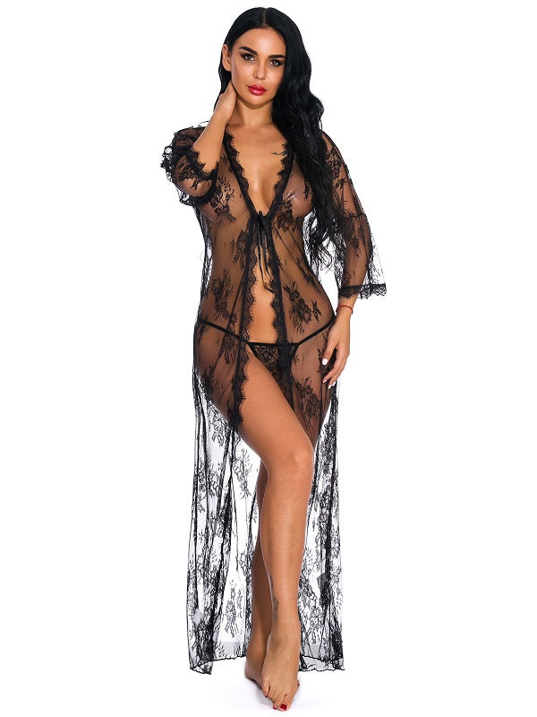 Baby dolls Lingerie Lace Floral Print Sheer Lace