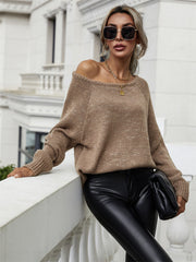 CHESTERFIELD Beige Oversized Collar Knit Sweater