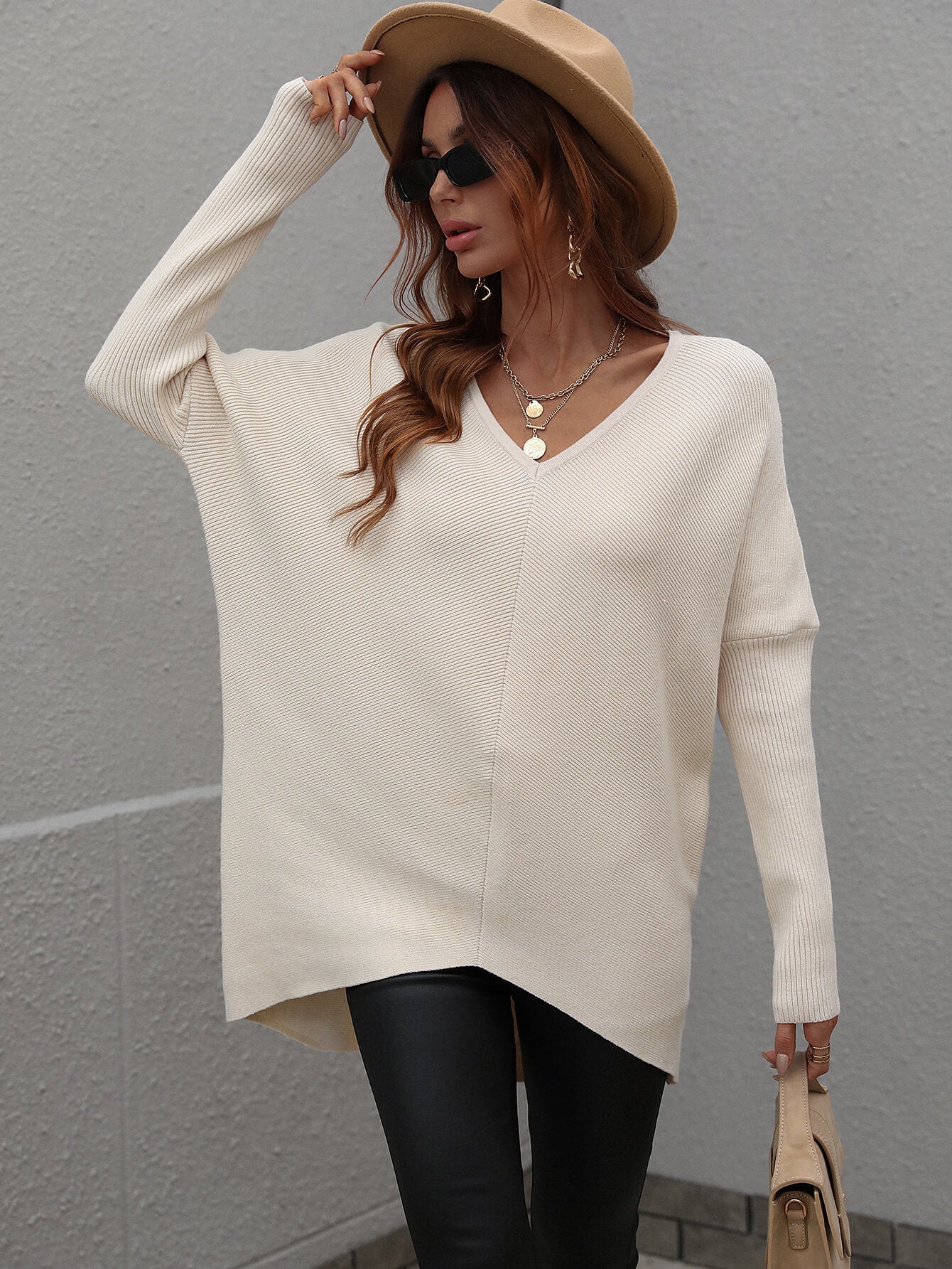 CLIA KNIT SWEATER - BEIGE