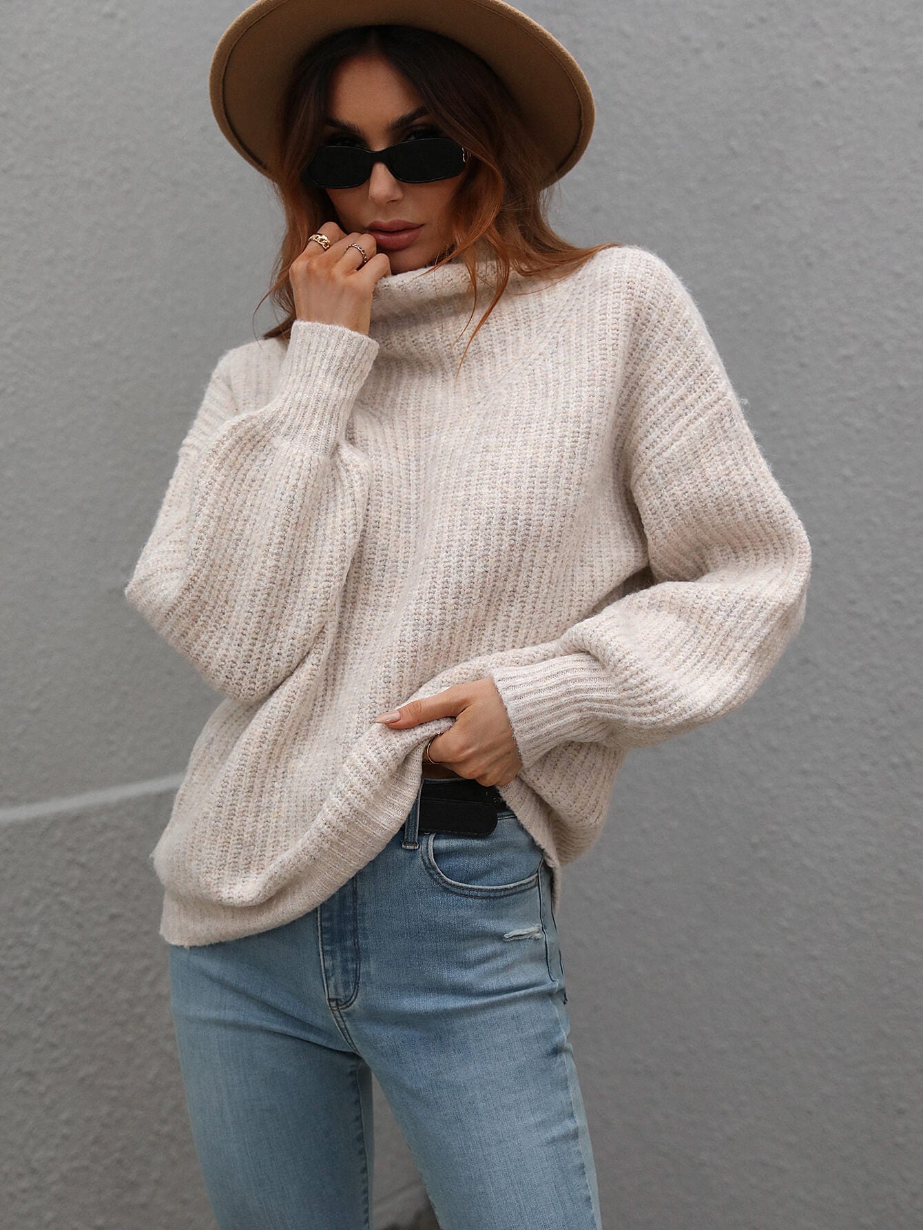 CHESTER KNIT JUMPER BEIGE