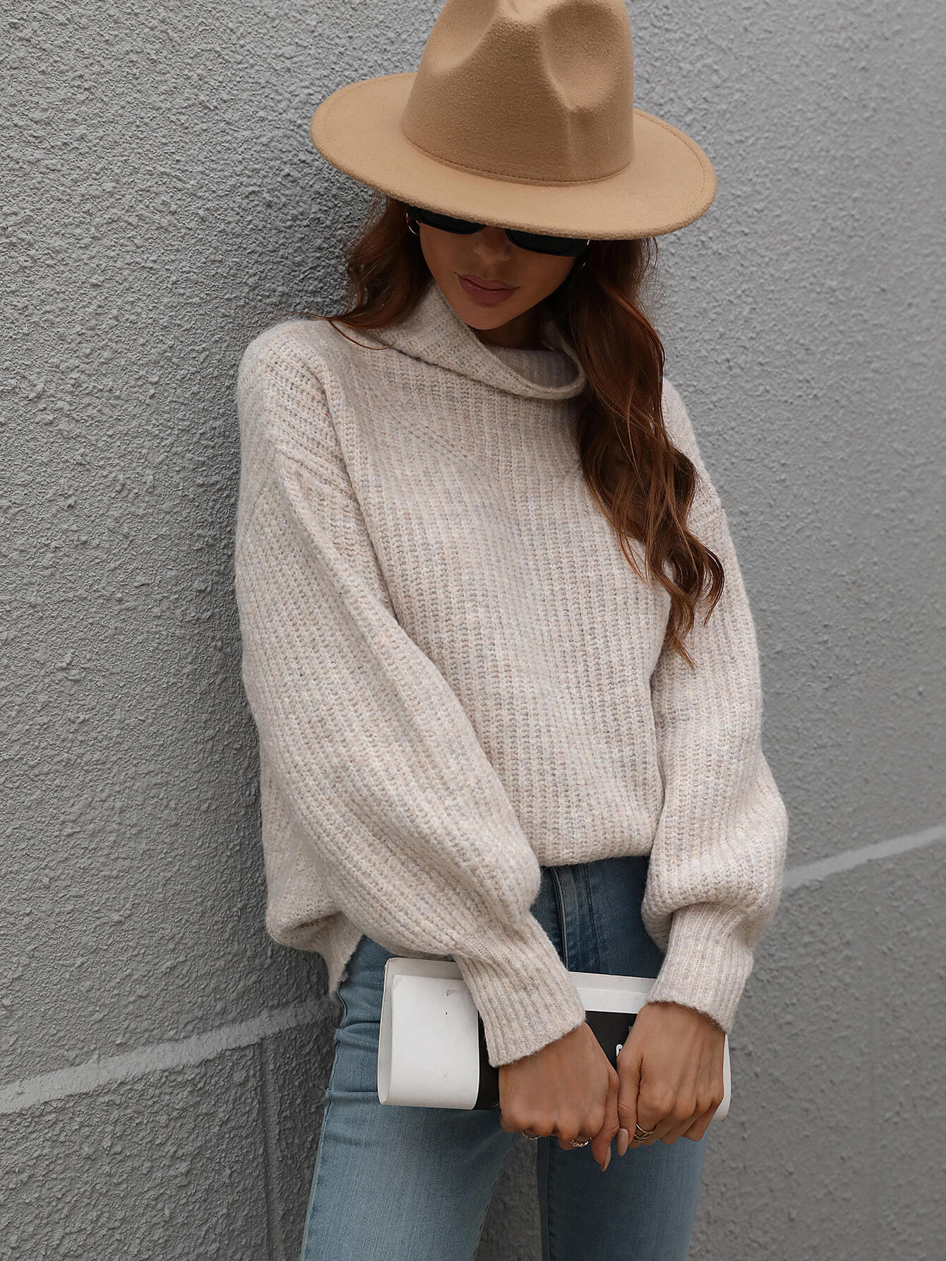 CHESTER KNIT JUMPER BEIGE