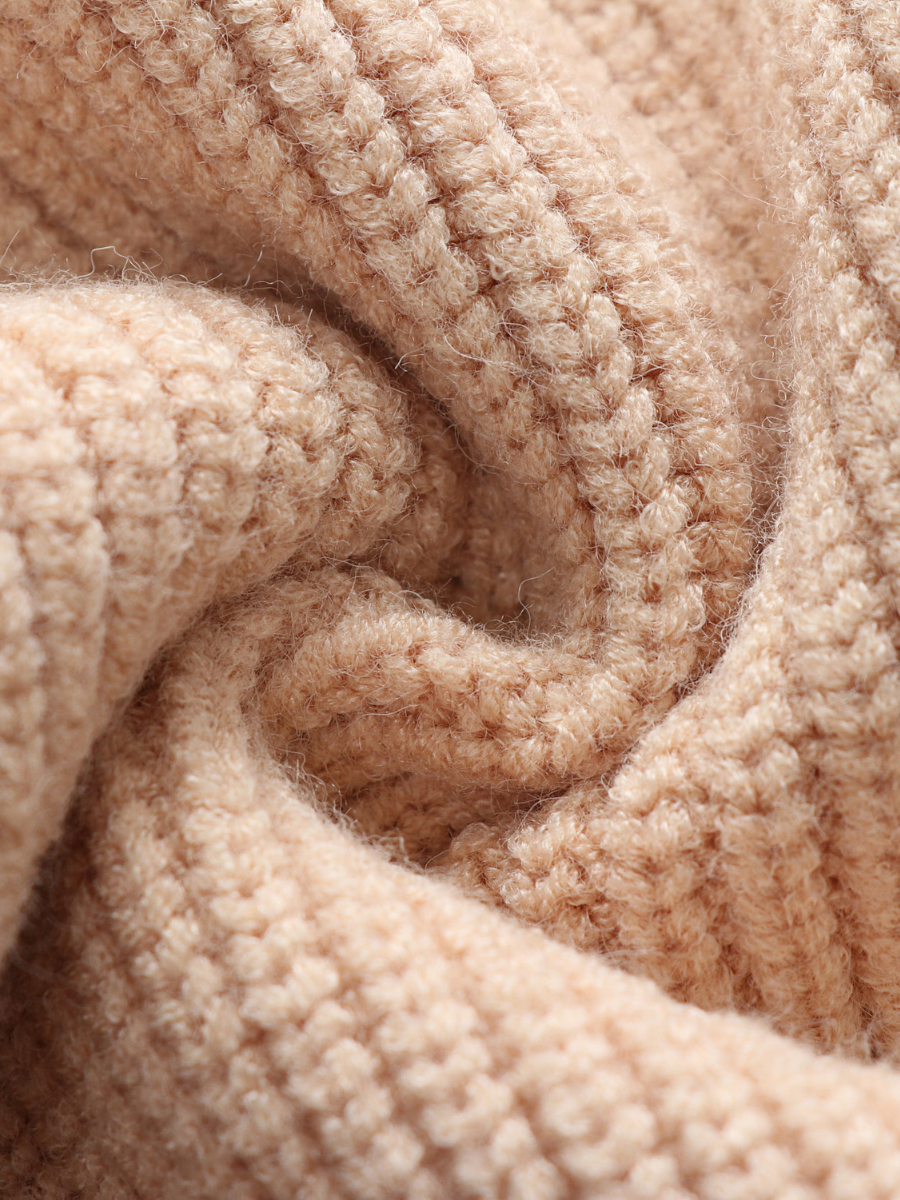 Beige Marjorie V-neck Knit Sweater