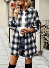 PLAID SHACKET - BLACK