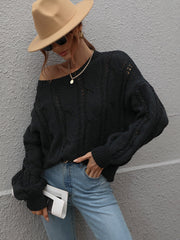 ZINNY KNIT SWEATER - BLACK