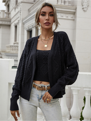 RACHAELS Knit Cardigan Set - Black