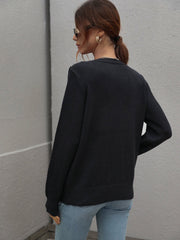 FOREST ADVENTURES KNIT TOP - BLACK
