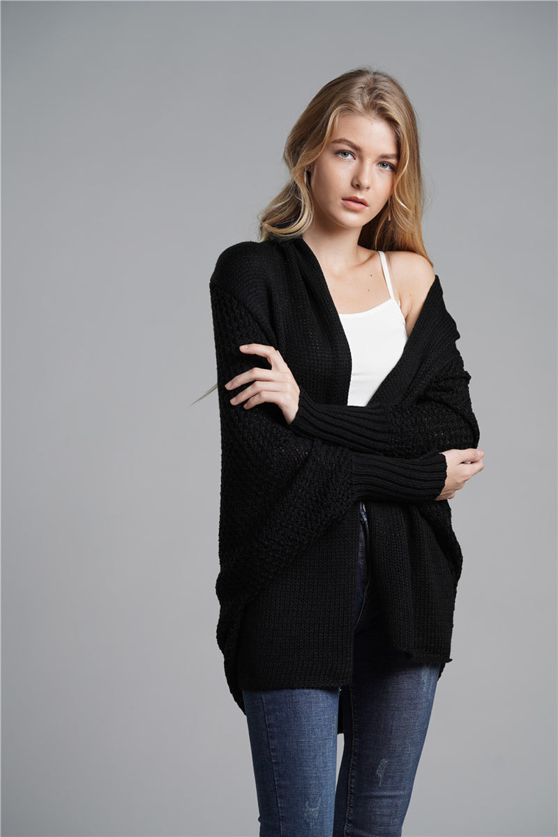 Black Batwing Easy On Cardigan