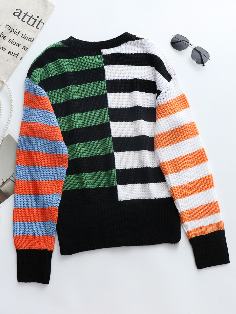 ROBERTA Stripe Multi Color Knit Top