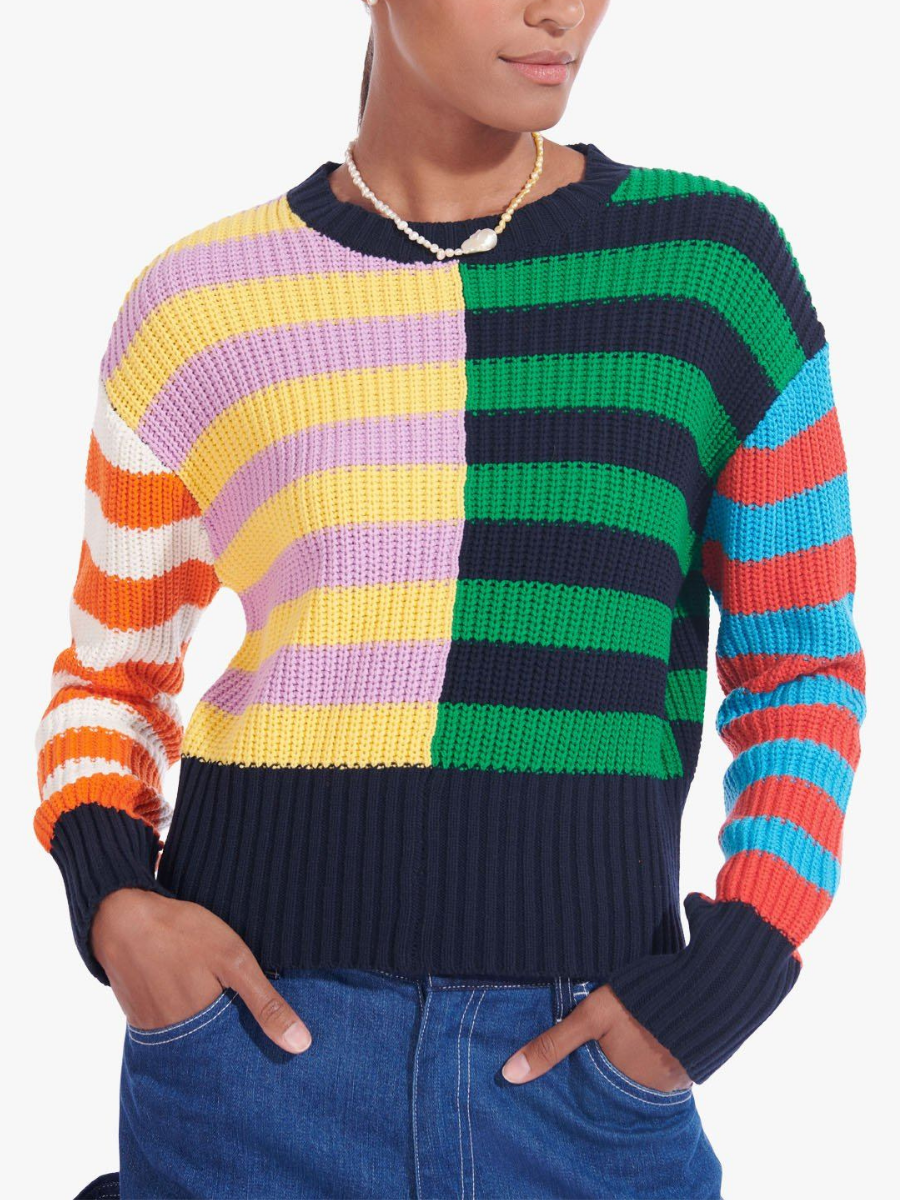 ROBERTA Stripe Multi Color Knit Top