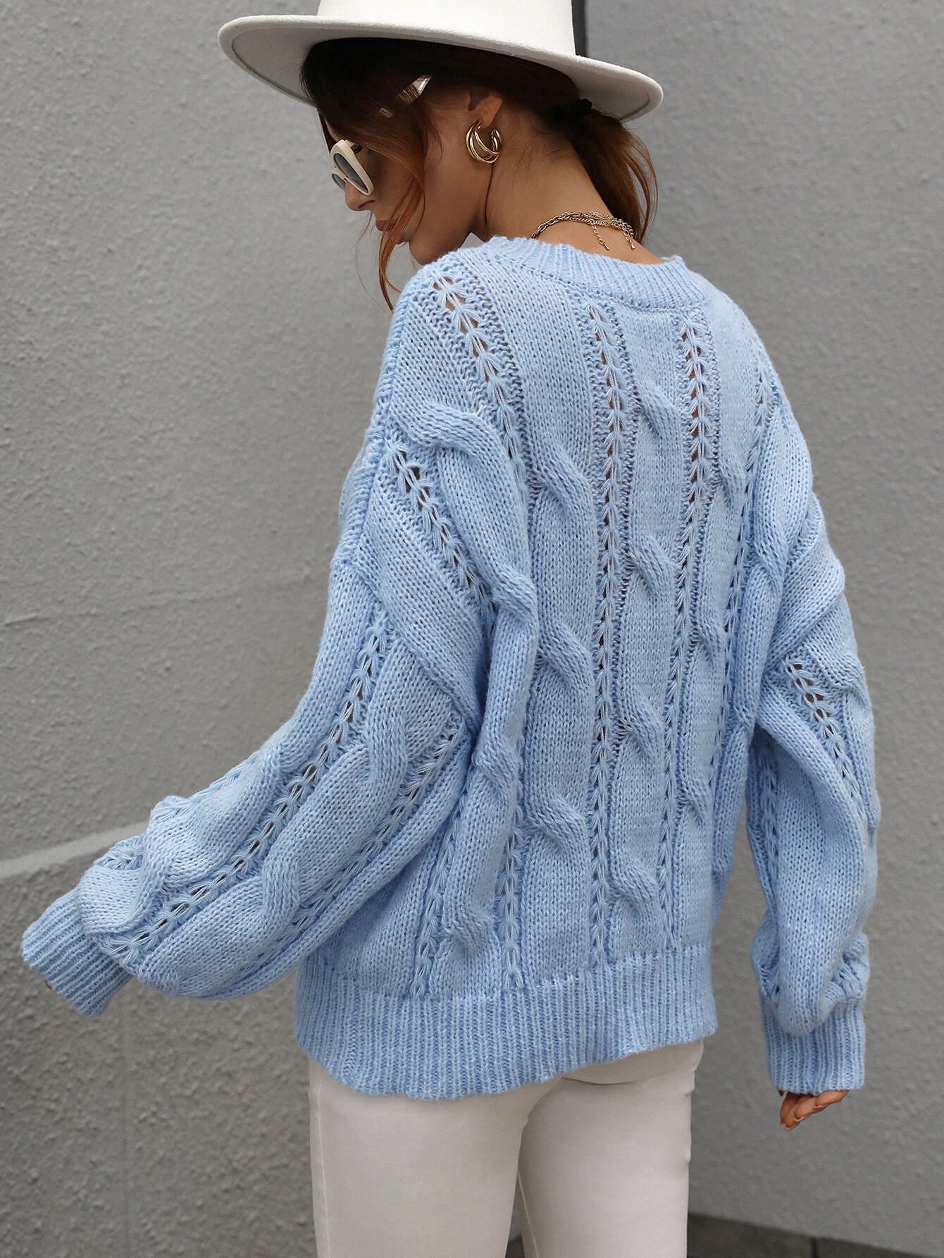 ZINNY KNIT SWEATER - BLUE