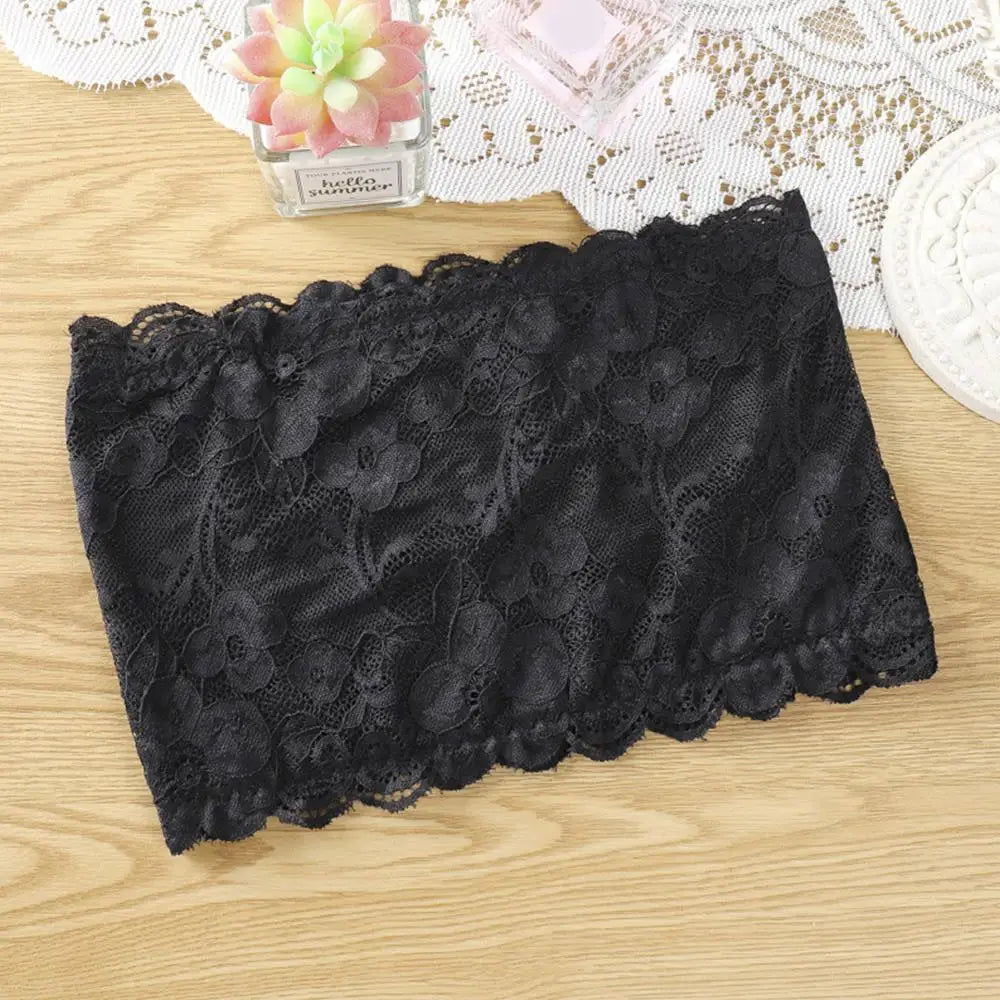 Breathable Invisible Chest Strapless Comfortable Underwear Brassiere Crop Lace Tube Tops
