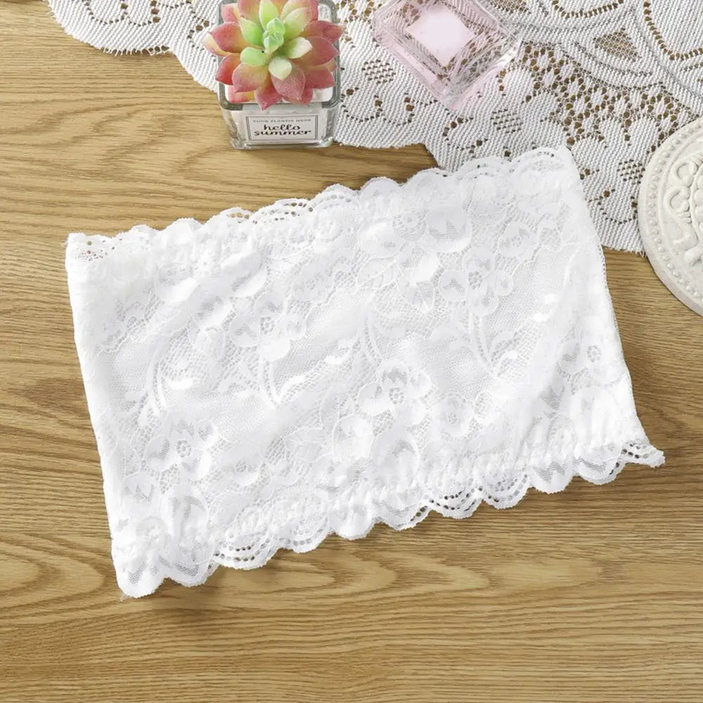 Breathable Invisible Chest Strapless Comfortable Underwear Brassiere Crop Lace Tube Tops