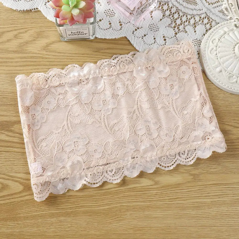 Breathable Invisible Chest Strapless Comfortable Underwear Brassiere Crop Lace Tube Tops