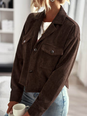 PRESLEY COTTON BLEND SHACKET - CHOCOLATE