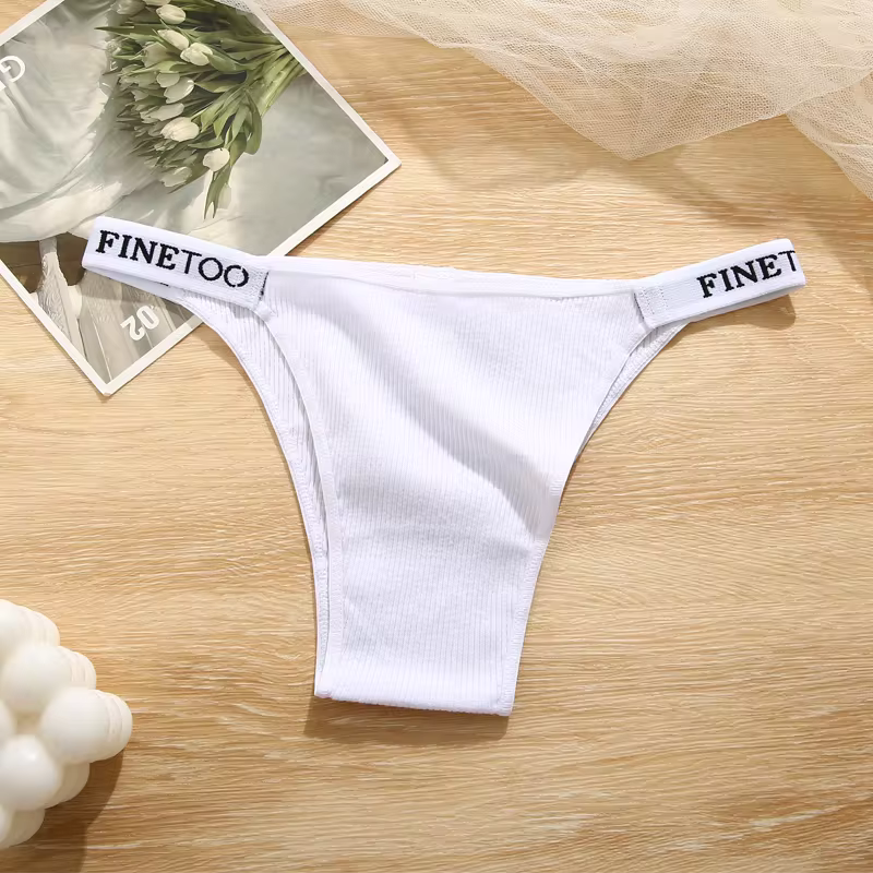 Casual Cotton Breathable Low Waist Soft Solid Intimates High Elastic Lingerie Panties