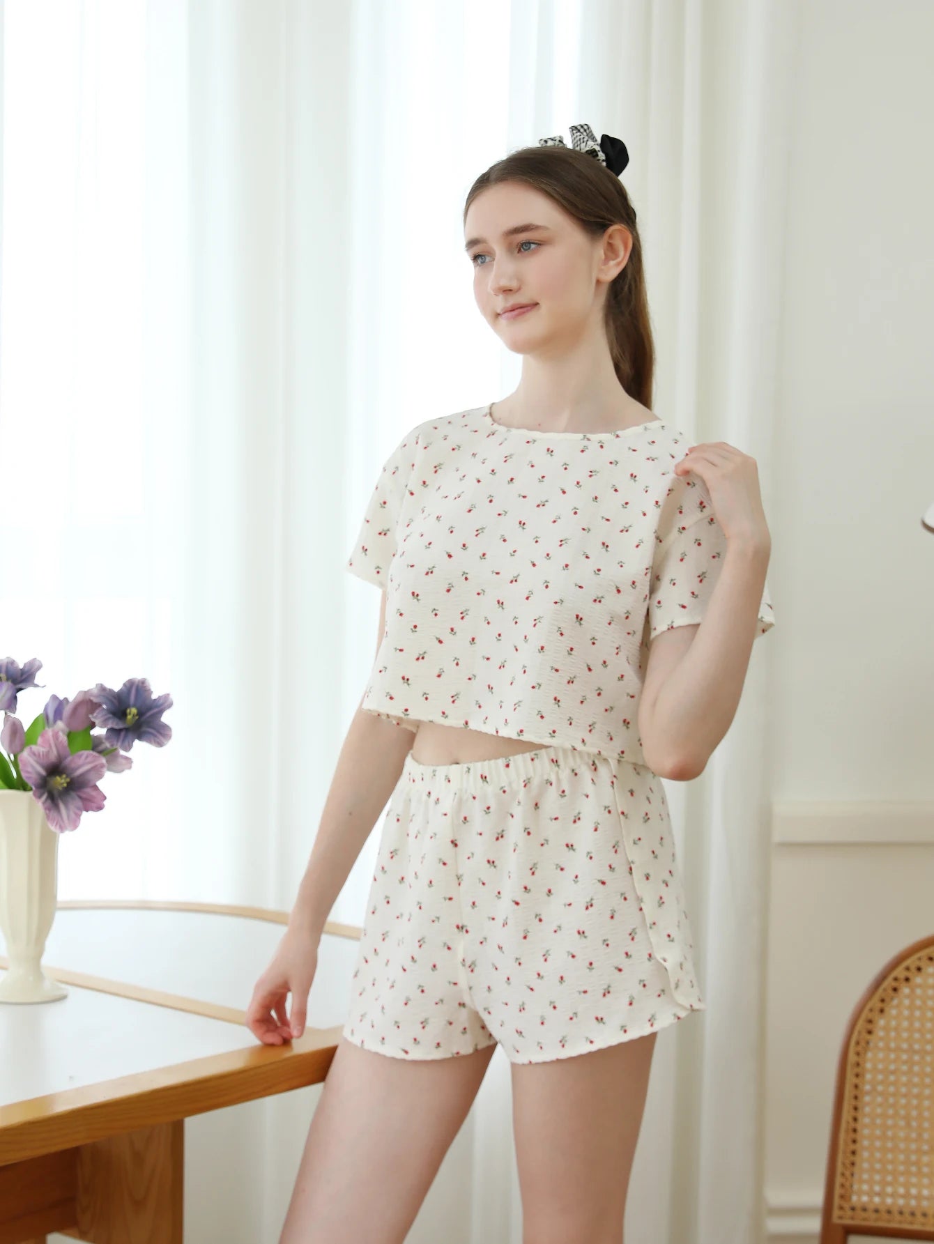 Casual Cotton Leisure Wind Short-Sleeved Shorts Pajamas Home wear