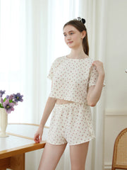 Casual Cotton Leisure Wind Short-Sleeved Shorts Pajamas Home wear