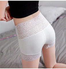 Casual Elasticity Boxer Lace Shorts High Waist Cotton Panties