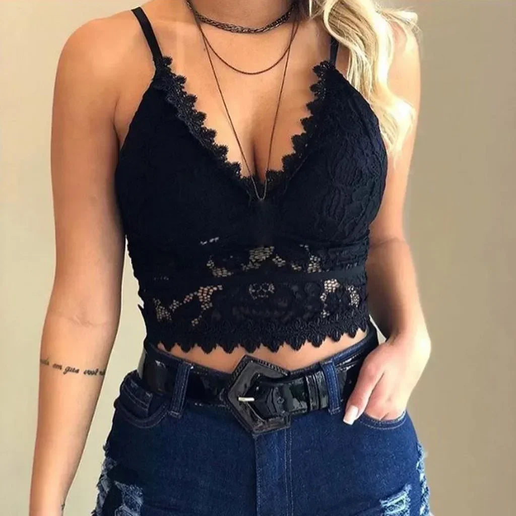 CasualFloral Bralette Lace Bras Push Up Crop Top Lingerie