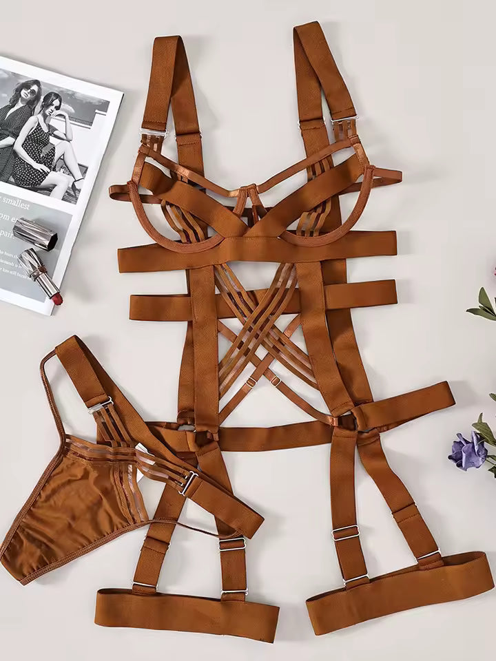 Casual Hollow Lingerie Role Play Bondage Uniform Erotic Maid Underwear
