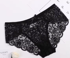 Casual Hollow Out Low Waist Briefs Breathable Lace Transparent Underwear