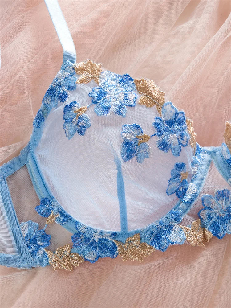 Casual Intimate Beautiful Bra Sets Lace Ultra Thin Hot Fancy Underwear