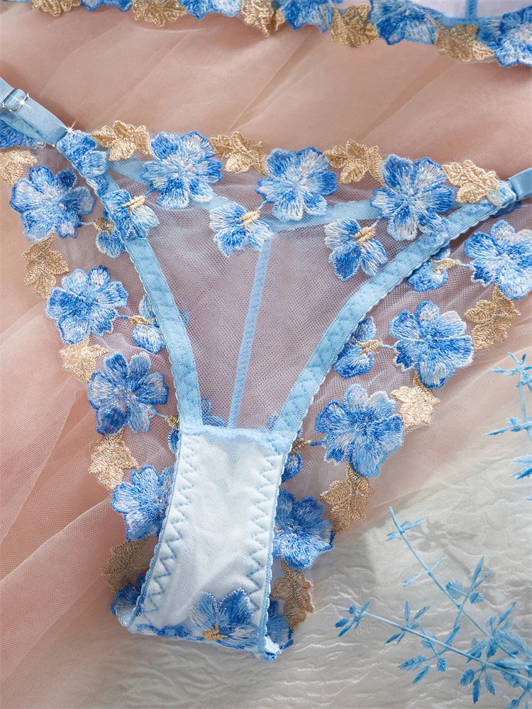 Casual Intimate Beautiful Bra Sets Lace Ultra Thin Hot Fancy Underwear