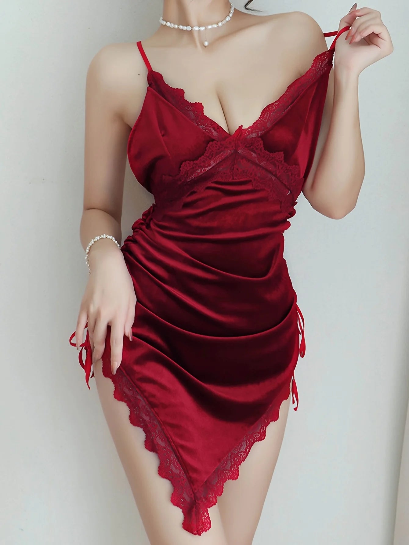 Casual New Lace Velvet Camisole Sleeveless Two-Piece Set