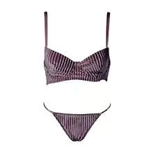 Casual Ribbed Design V-shape Polyamide Underwire