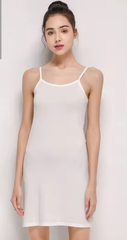 Casual Shoulder-Straps Long Under Dress Solid Underskirt Inner