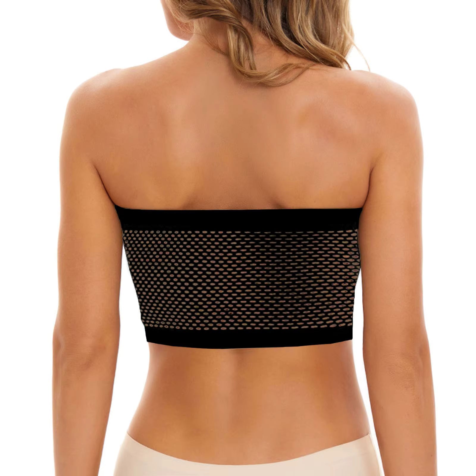 Casual Solid Unlined Stretch Strapless Suitable For Off-Shoulder Tops Bra
