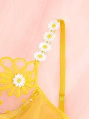 Casual Youthful And Beautiful Transparent Embroidered Underwear