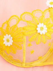 Casual Youthful And Beautiful Transparent Embroidered Underwear