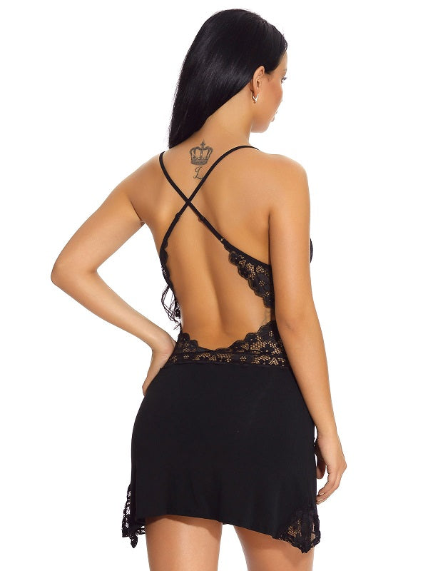 Chemise For Lace Backless Lingerie