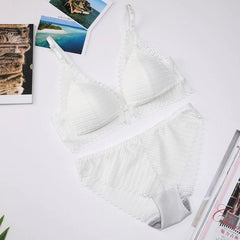 Closure Bra And Panties Set Lingerie Push Up Bralette Embroidery